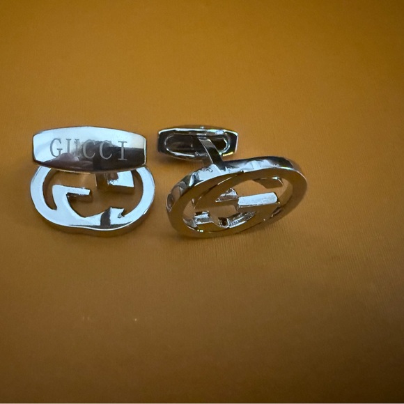 New Gucci Silver tone Cufflinks with box - Picture 6 of 6